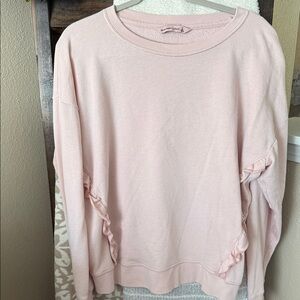 Abercrombie & Fitch Pink Ruffled Sweatshirt